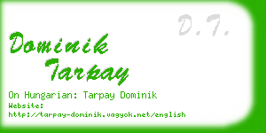 dominik tarpay business card